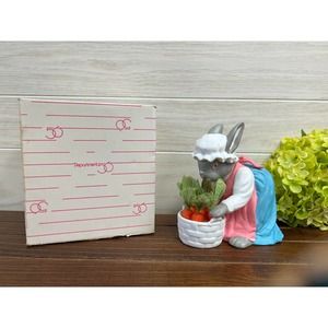 Vintage Department 56 Easter Bunny / Gardening Grandma Bunny
